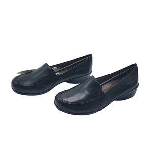Natural Soul Naturalizer Carryon Black Leather Comfort Slip-On Wome Shoes 6 Wide